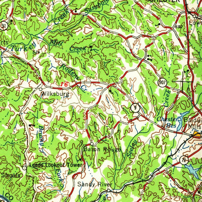 United States Geological Survey Spartanburg, SC-NC (1964, 250000-Scale) digital map