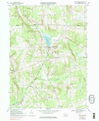 United States Geological Survey Spartansburg, PA (1968, 24000-Scale) digital map