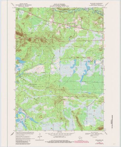 United States Geological Survey Spaulding, WI (1970, 24000-Scale) digital map