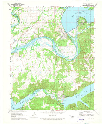 United States Geological Survey Spavinaw, OK (1971, 24000-Scale) digital map