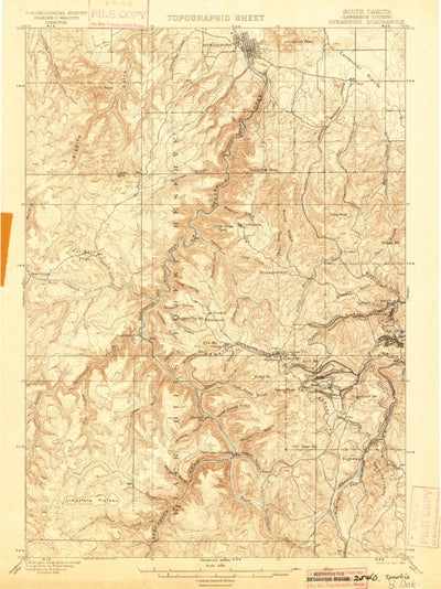 United States Geological Survey Spearfish, SD (1900, 62500-Scale) digital map