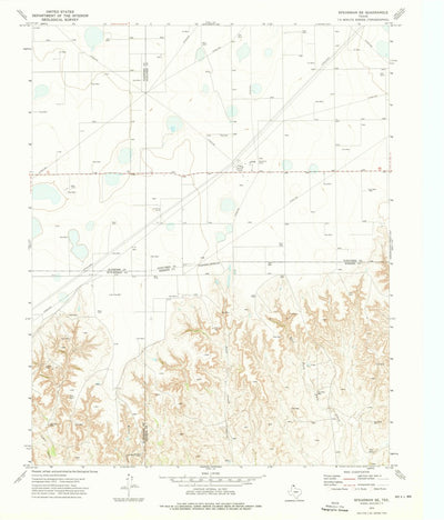 United States Geological Survey Spearman SE, TX (1973, 24000-Scale) digital map