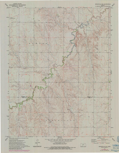 United States Geological Survey Spearville NE, KS (1972, 24000-Scale) digital map