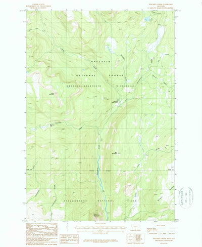 United States Geological Survey Specimen Creek, MT (1987, 24000-Scale) digital map