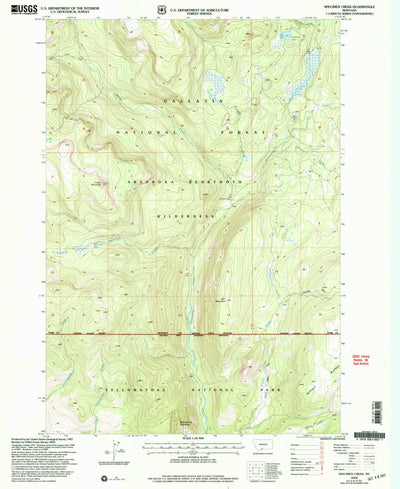 United States Geological Survey Specimen Creek, MT (2000, 24000-Scale) digital map