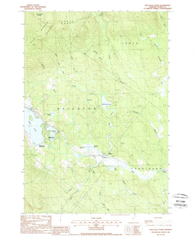United States Geological Survey Spectacle Pond, VT (1988, 24000-Scale) digital map
