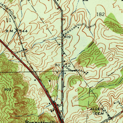 United States Geological Survey Speed, IN (1947, 24000-Scale) digital map