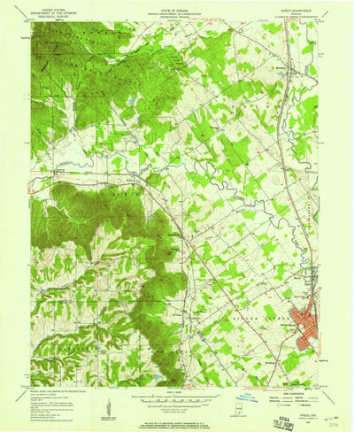 United States Geological Survey Speed, IN (1957, 24000-Scale) digital map
