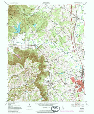 United States Geological Survey Speed, IN (1963, 24000-Scale) digital map