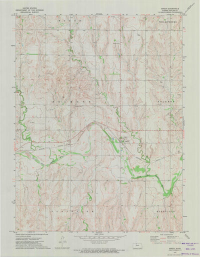 United States Geological Survey Speed, KS (1972, 24000-Scale) digital map