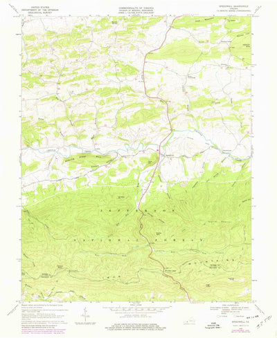 United States Geological Survey Speedwell, VA (1968, 24000-Scale) digital map