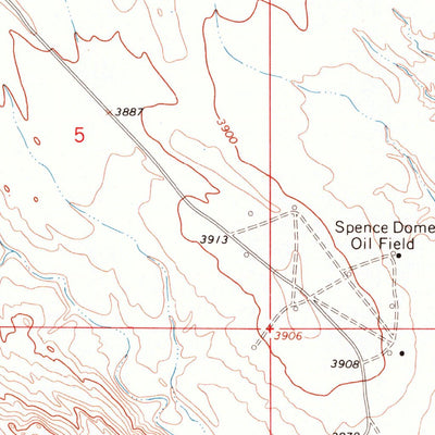 United States Geological Survey Spence, WY (1966, 24000-Scale) digital map