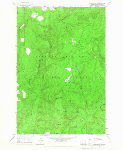 United States Geological Survey Spencer Butte, WA (1965, 24000-Scale) digital map