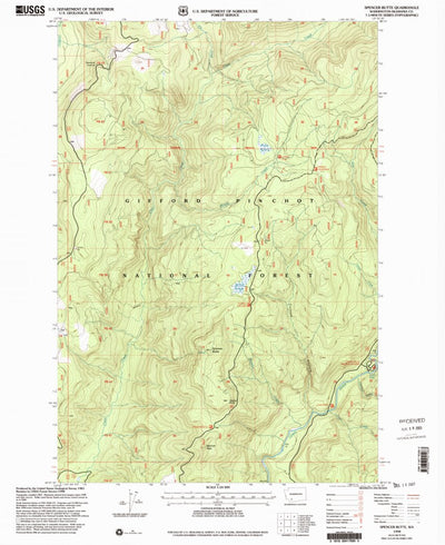 United States Geological Survey Spencer Butte, WA (1998, 24000-Scale) digital map