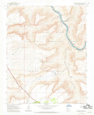 United States Geological Survey Spencer Canyon, AZ (1967, 24000-Scale) digital map