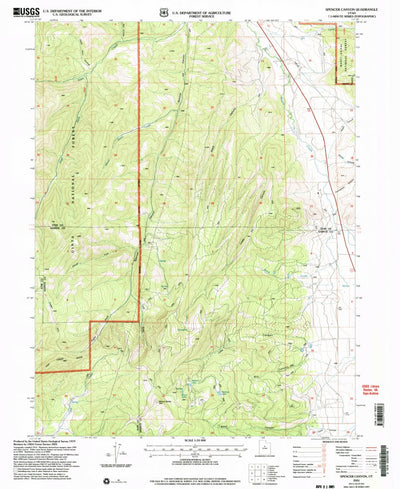 United States Geological Survey Spencer Canyon, UT (2001, 24000-Scale) digital map
