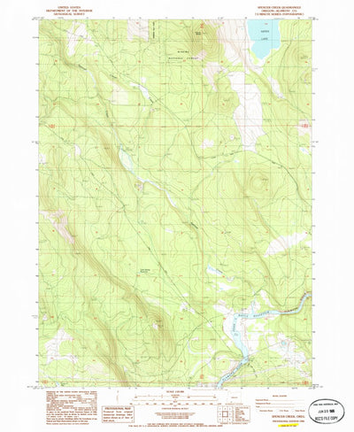 United States Geological Survey Spencer Creek, OR (1986, 24000-Scale) digital map