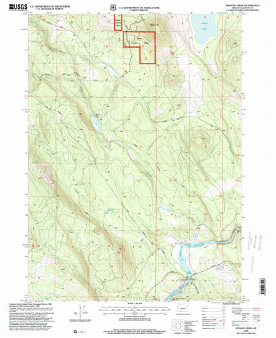 United States Geological Survey Spencer Creek, OR (1998, 24000-Scale) digital map
