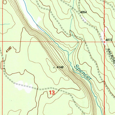 United States Geological Survey Spencer Creek, OR (1998, 24000-Scale) digital map
