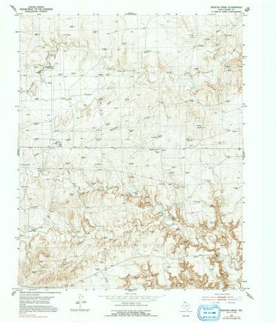 United States Geological Survey Spencer Draw, TX (1953, 24000-Scale) digital map