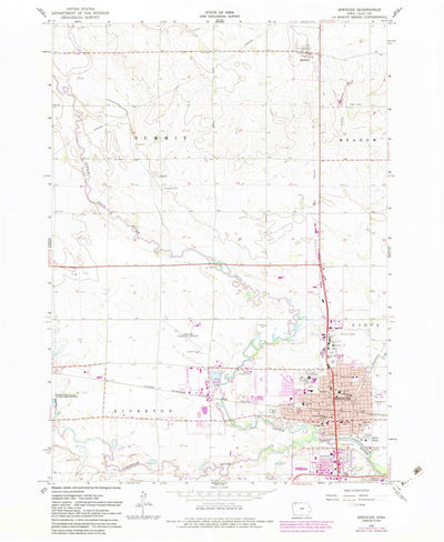 United States Geological Survey Spencer, IA (1966, 24000-Scale) digital map