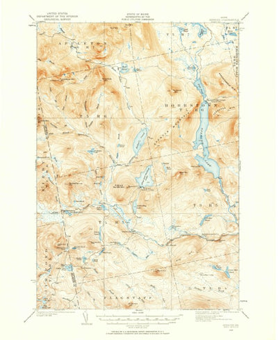 United States Geological Survey Spencer Lake, ME (1928, 62500-Scale) digital map