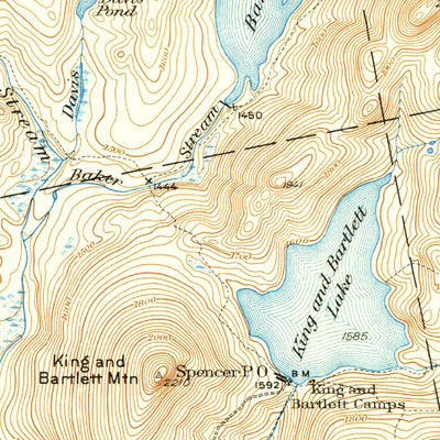 United States Geological Survey Spencer Lake, ME (1928, 62500-Scale) digital map
