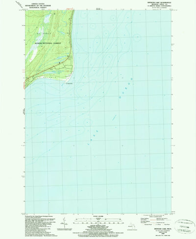 United States Geological Survey Spencer Lake, MI (1989, 24000-Scale) digital map