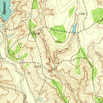 United States Geological Survey Spencer Lake, TX (1959, 24000-Scale) digital map