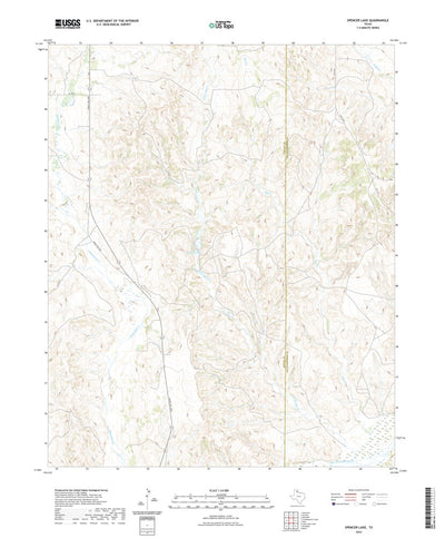 United States Geological Survey Spencer Lake, TX (2022, 24000-Scale) digital map
