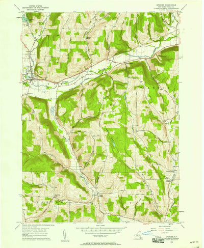 United States Geological Survey Spencer, NY (1956, 24000-Scale) digital map