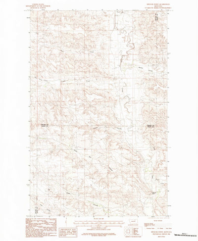 United States Geological Survey Spencer Point, MT (1984, 24000-Scale) digital map