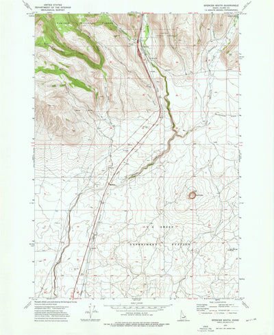 United States Geological Survey Spencer South, ID (1972, 24000-Scale) digital map