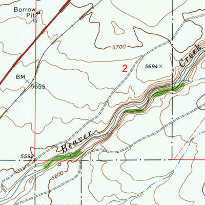 United States Geological Survey Spencer South, ID (1972, 24000-Scale) digital map