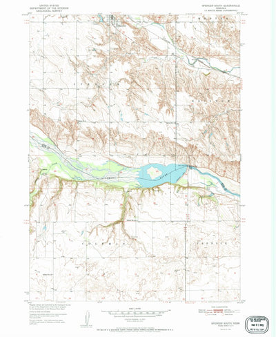 United States Geological Survey Spencer South, NE (1952, 24000-Scale) digital map