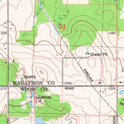 United States Geological Survey Spencer South, WI (1979, 24000-Scale) digital map