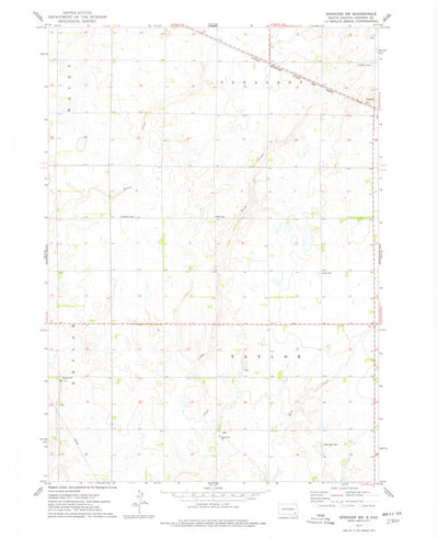 United States Geological Survey Spencer SW, SD (1973, 24000-Scale) digital map