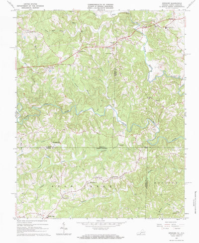 United States Geological Survey Spencer, VA-NC (1967, 24000-Scale) digital map