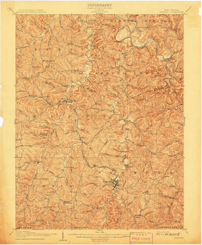 United States Geological Survey Spencer, WV (1907, 62500-Scale) digital map