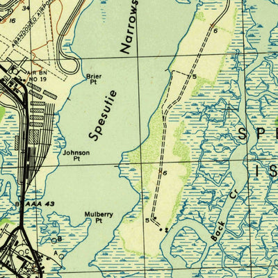United States Geological Survey Spesutie, MD (1944, 31680-Scale) digital map