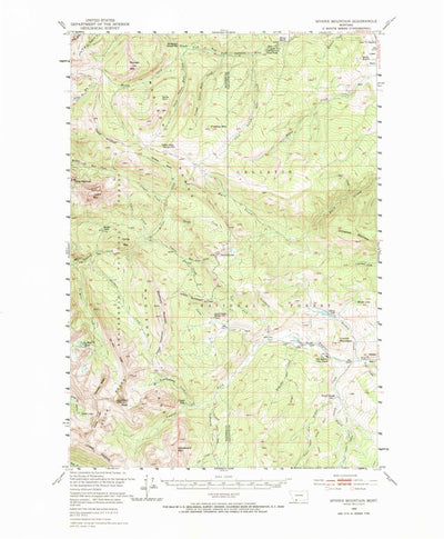 United States Geological Survey Sphinx Mountain, MT (1950, 62500-Scale) digital map