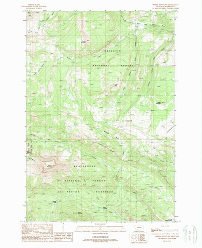 United States Geological Survey Sphinx Mountain, MT (1988, 24000-Scale) digital map