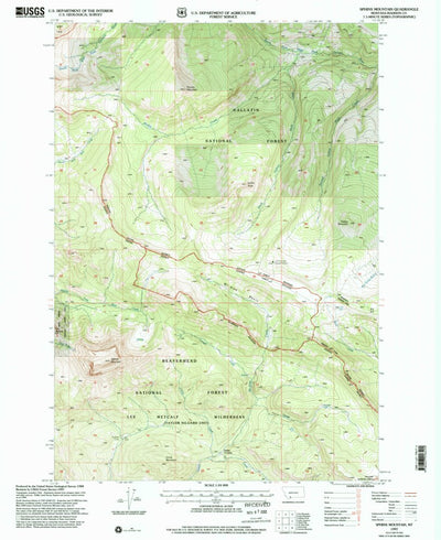 United States Geological Survey Sphinx Mountain, MT (1997, 24000-Scale) digital map