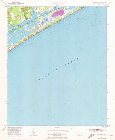 United States Geological Survey Spicer Bay, NC (1952, 24000-Scale) digital map