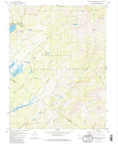 United States Geological Survey Spicer Meadow Reservoir, CA (1979, 24000-Scale) digital map