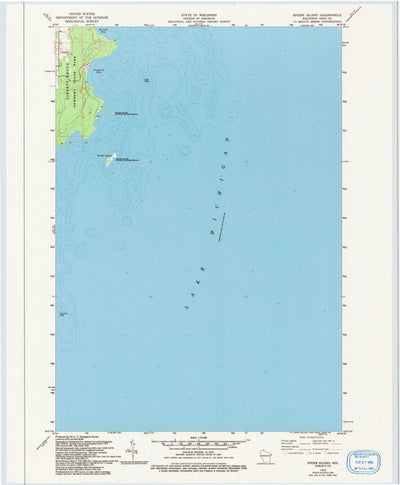 United States Geological Survey Spider Island, WI (1982, 24000-Scale) digital map