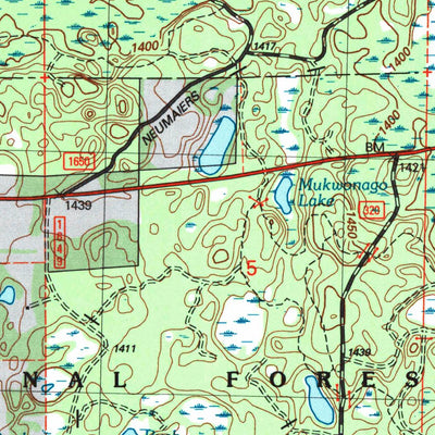 United States Geological Survey Spider Lake, WI (2005, 24000-Scale) digital map