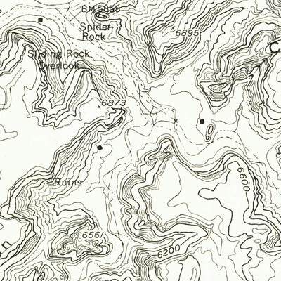 United States Geological Survey Spider Rock, AZ (1955, 24000-Scale) digital map