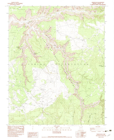 United States Geological Survey Spider Rock, AZ (1983, 24000-Scale) digital map