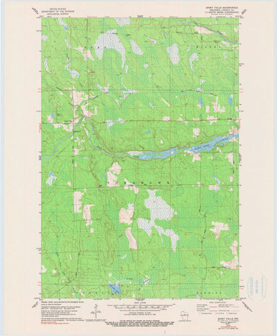 United States Geological Survey Spirit Falls, WI (1978, 24000-Scale) digital map